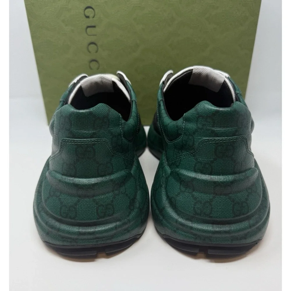 Gucci Rhyton GG Monogram Sneaker Green/Black Size 12 US 11 Gucci
